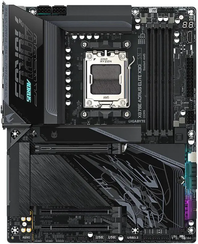 Alt view image 2 of 7 - GIGABYTE X870E AORUS ELITE X3D AM5 AMD X870E ATX Motherboard