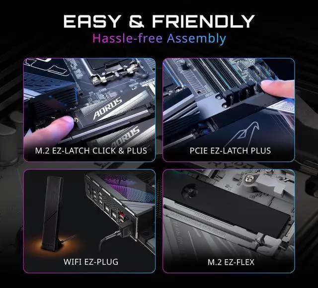 Alt view image 7 of 7 - GIGABYTE X870E AORUS ELITE X3D AM5 AMD X870E ATX Motherboard