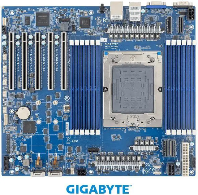 Alt view image 2 of 3 - GIGABYTE MZ23-SU0 Motherboard - AMD EPYC 9005/9004 - CEB UP