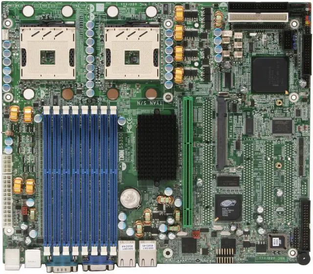 Alt view image 3 of 7 - TYAN S5350-D-1UR-RS SSI CEB Server Motherboard Dual mPGA604 Intel E7320