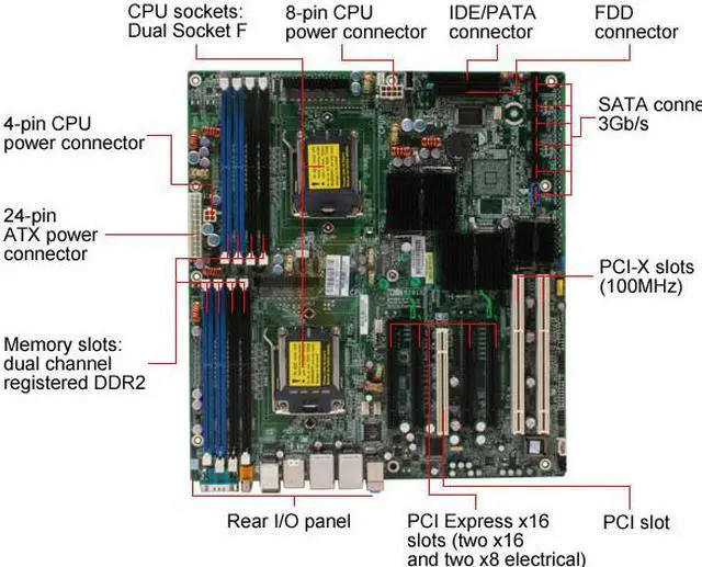 Alt view image 3 of 7 - TYAN S2915A2NRF Extended ATX Server Motherboard Dual 1207(F) NVIDIA nForce Professional 3600 + 3050 DDR2 667