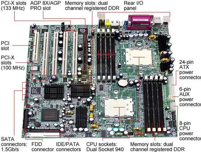 Alt view image 3 of 5 - TYAN S2885ANRF SSI EEB 3.0 Server Motherboard Dual 940 AMD 8131 + 8151
