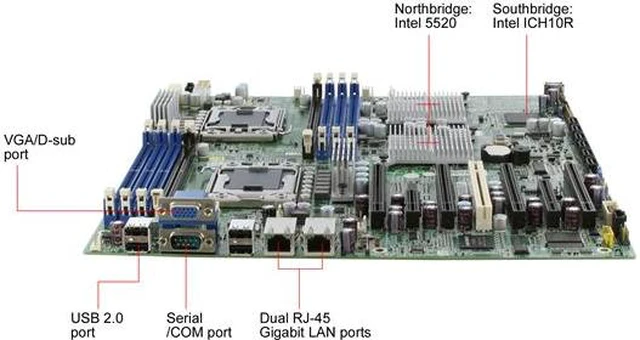Alt view image 8 of 11 - TYAN S7025AGM2NR SSI EEB Server Motherboard Dual LGA 1366 Intel 5520 DDR3 1333