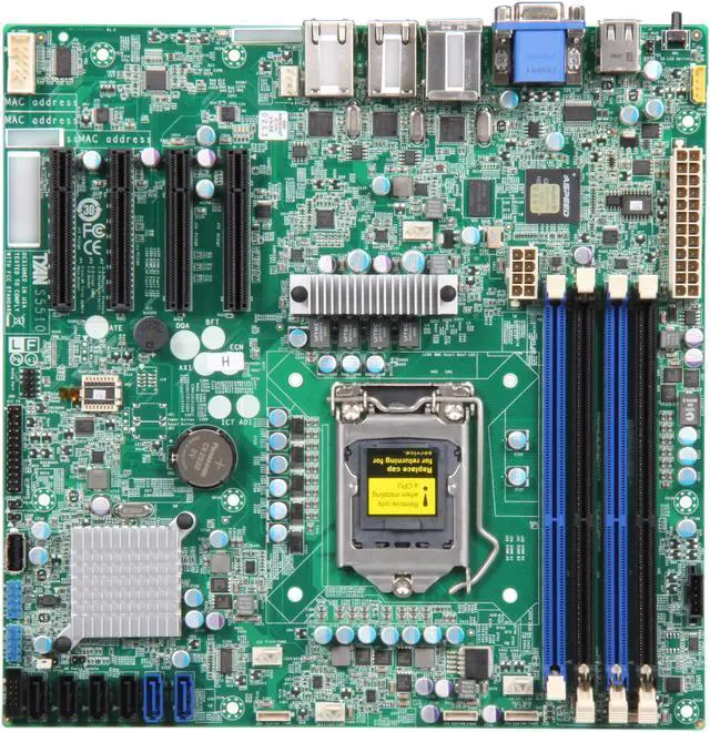Alt view image 3 of 5 - TYAN S5510GM3NR Micro ATX Server Motherboard LGA 1155 Intel C204 DDR3 1600