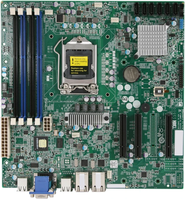 Alt view image 3 of 5 - TYAN S5510G2NR-LE Micro ATX Server Motherboard LGA 1155 Intel C202 DDR3 1600