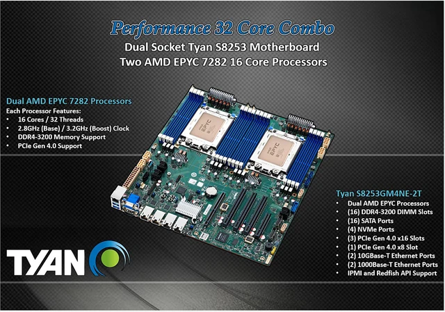 Open Box: TYAN combo deal S8253GM4NE-2T Extended ATX Server Motherboard ...