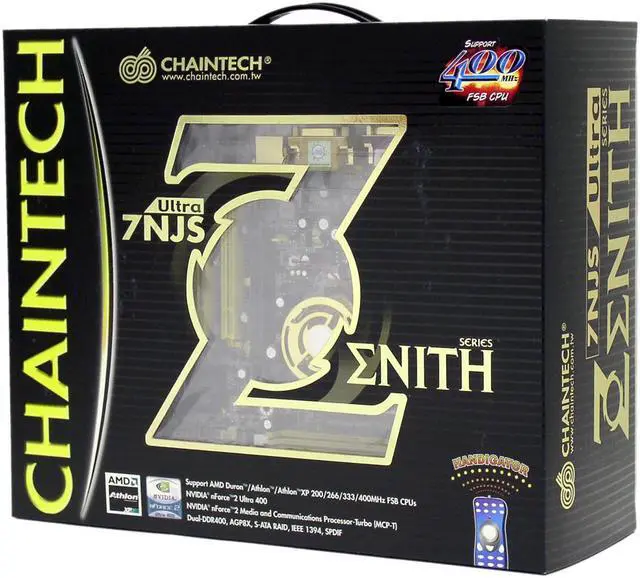 Alt view image 6 of 6 - CHAINTECH 7NJS Ultra ZENITH 462(A) NVIDIA nForce2 Ultra 400 ATX AMD Motherboard