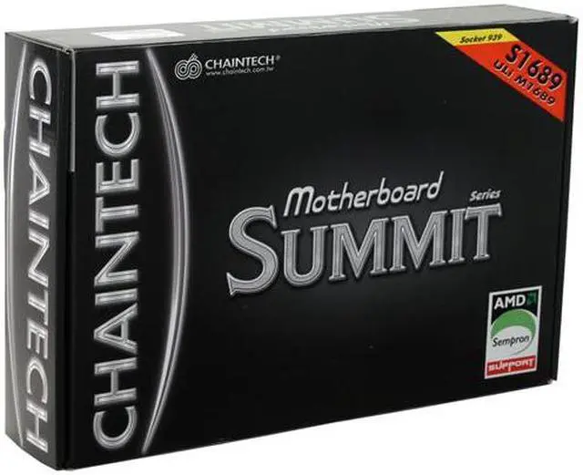 Alt view image 4 of 4 - CHAINTECH S1689 939 ULi M1689 ATX AMD Motherboard