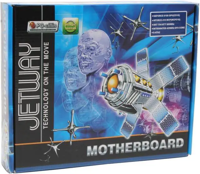 Alt view image 5 of 5 - JetWay J754GT3-P 754 NVIDIA GeForce 6100 Micro ATX AMD Motherboard