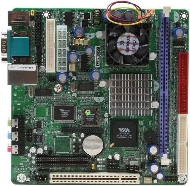 Alt view image 3 of 5 - JetWay J627F800-OC VIA C3 processor VIA CLE266 Mini ITX Motherboard / CPU Combo