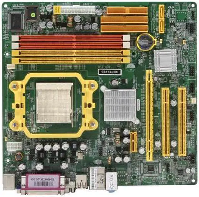 Alt view image 3 of 7 - JetWay JM2GT3-PTD AM2 NVIDIA GeForce 6100 Micro ATX AMD Motherboard
