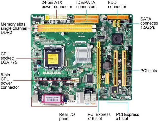Alt view image 4 of 8 - JetWay JP901DMP LGA 775 VIA P4M900 Micro ATX Intel Motherboard