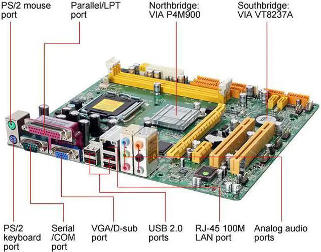 Alt view image 2 of 8 - JetWay JP901DMP LGA 775 VIA P4M900 Micro ATX Intel Motherboard