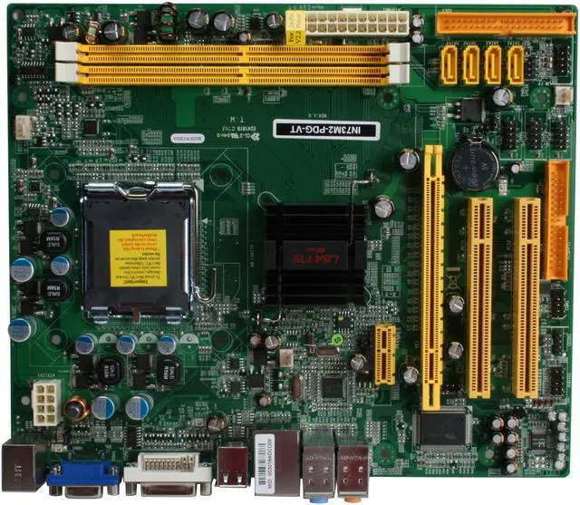 Alt view image 3 of 7 - JetWay JIN73M2-PDG-VT LGA 775 NVIDIA GeForce 7100 Micro ATX Intel Motherboard