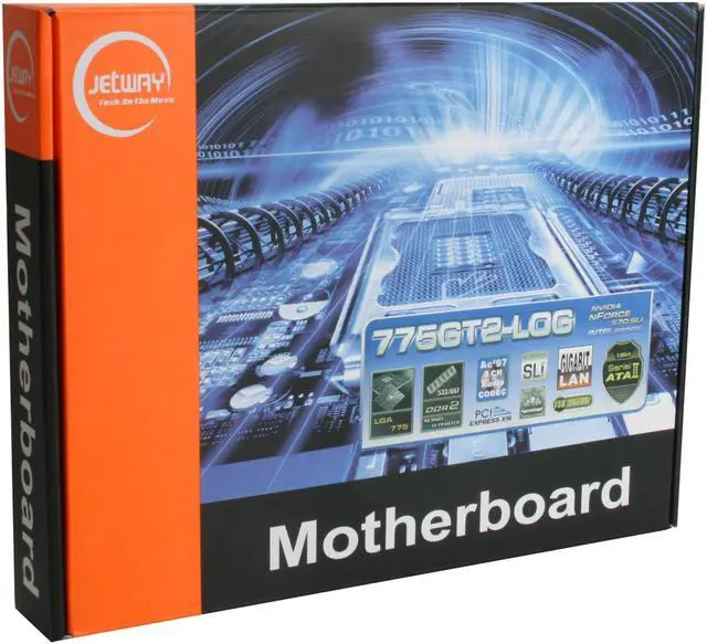 Alt view image 7 of 7 - JetWay J775GT2-LOG LGA 775 NVIDIA nForce 570 SLI ATX Intel Motherboard