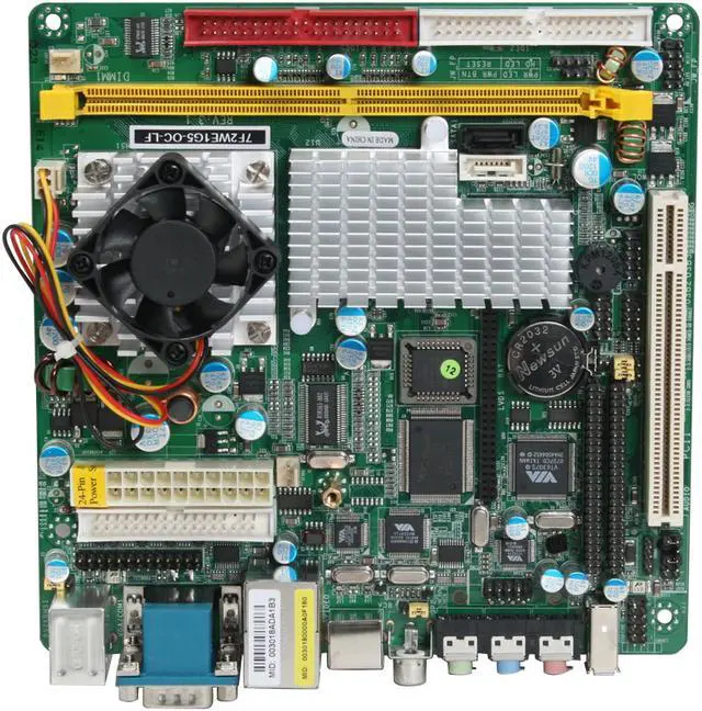 Alt view image 3 of 7 - JetWay J7F2WE1G5-OC-LF VIA C7 (1.5GHz) VIA CN700 Mini ITX Motherboard / CPU Combo