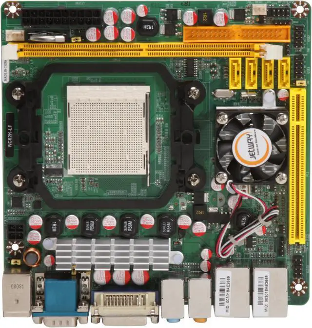 Alt view image 3 of 5 - JetWay JNC62K-LF AM2+/AM2 NVIDIA GeForce 8200 Mini ITX AMD Motherboard