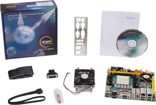 Alt view image 5 of 5 - JetWay JNC62K-LF AM2+/AM2 NVIDIA GeForce 8200 Mini ITX AMD Motherboard