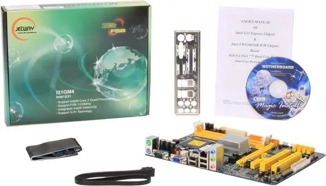 Alt view image 5 of 5 - JetWay JI31GM4-LF LGA 775 Intel G31 Micro ATX Intel Motherboard