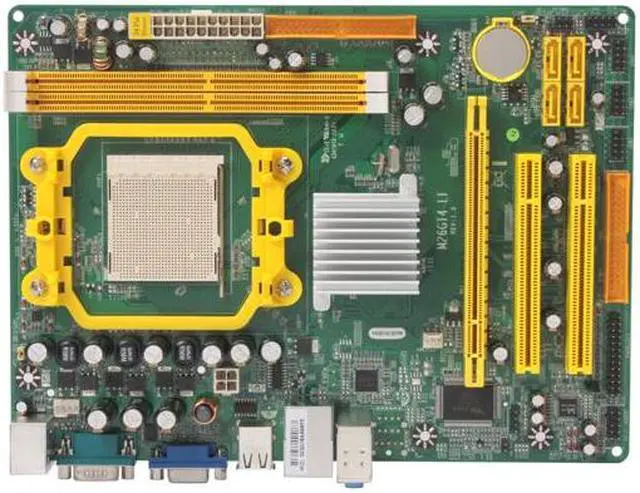 Alt view image 3 of 5 - JetWay JM26GT4-LF AM2 NVIDIA GeForce 6100 Micro ATX AMD Motherboard