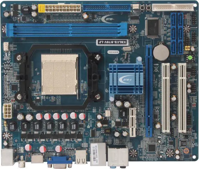 Alt view image 3 of 5 - JetWay JXBLUEN78V-LF AM2+/AM2 NVIDIA GeForce 8100 HDMI Micro ATX AMD Motherboard