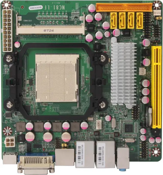 Alt view image 3 of 5 - JetWay JNC81-LF AM2+/AM2 AMD 780G HDMI Mini ITX AMD Motherboard