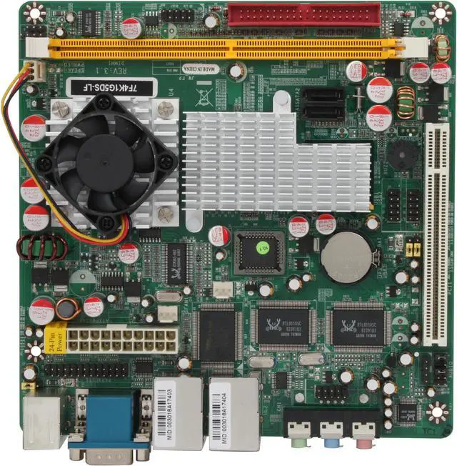 Alt view image 3 of 5 - JetWay J7F4K1G5DS-LF VIA NanoBGA C7 Processor VIA CN700 Mini ITX Motherboard/CPU Combo