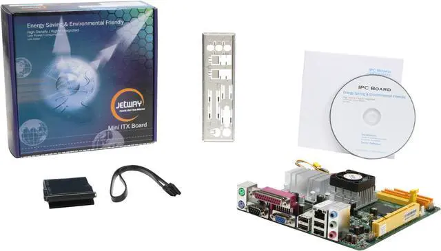 Alt view image 5 of 5 - JetWay JNC91-330-LF ATOM 330 Dual Core (45nm, FSB 533MHz, 1.6GHz, 1 MB L2) Intel 945GC Mini ITX Motherboard / CPU Combo