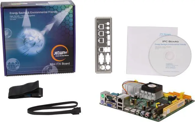 Alt view image 5 of 5 - JetWay JNC92-330-LF INTEL Atom 330 Dual Core CPU  (45nm, FSB 533MHz, 1.6 GHz, 1 MB L2) Intel 945GC Mini ITX Motherboard / CPU Combo