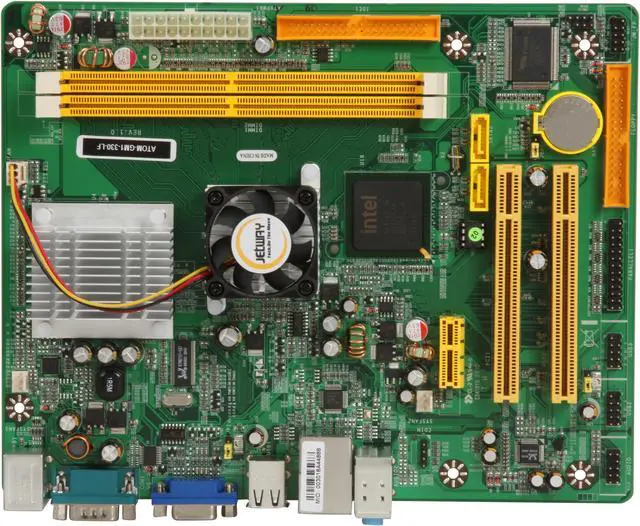 Alt view image 3 of 5 - JetWay JATOM-GM1-330-LF Intel Atom 330 Intel 945GC Flex ATX Motherboard / CPU Combo