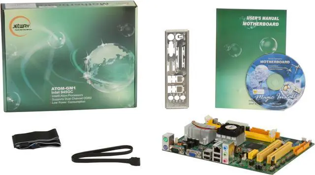 Alt view image 5 of 5 - JetWay JATOM-GM1-330-LF Intel Atom 330 Intel 945GC Flex ATX Motherboard / CPU Combo