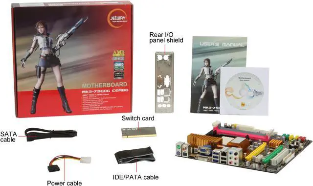 Alt view image 5 of 5 - JetWay JMA3-79GDG-COMBO-LF AM3/AM2+/AM2 AMD 790GX HDMI Micro ATX AMD Motherboard