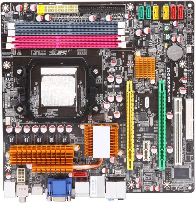 Alt view image 3 of 5 - JetWay JMA3-79GDGCB-D-LF AM3/AM2+/AM2 AMD 790GX HDMI Micro ATX AMD Motherboard