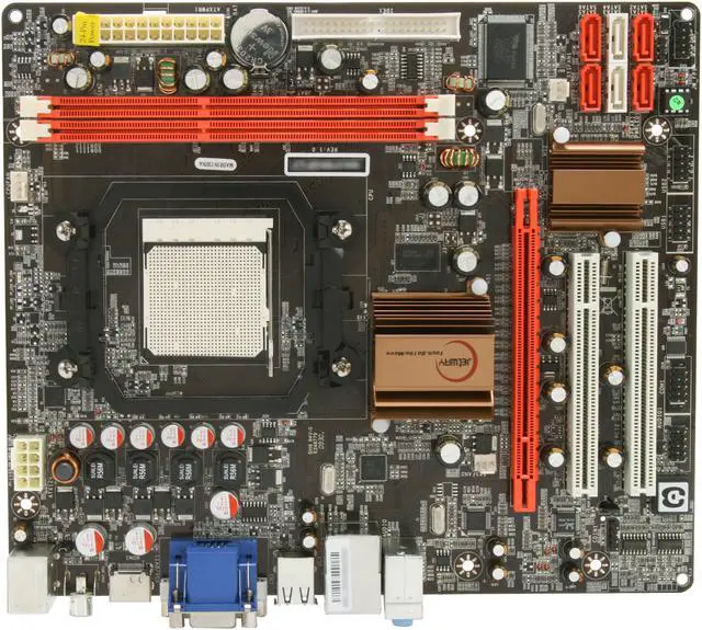 Alt view image 9 of 11 - JetWay JMA3-785GP-LF AM3 AMD 785G HDMI Micro ATX AMD Motherboard