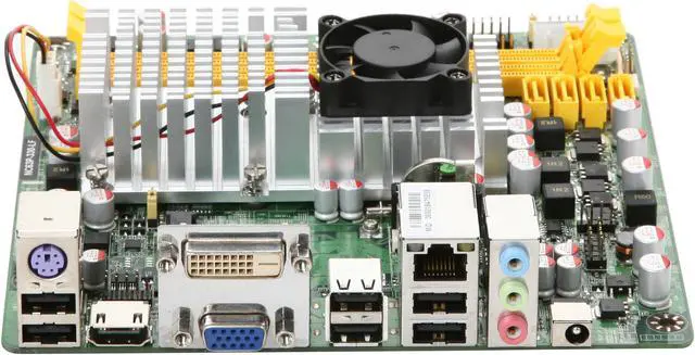 Alt view image 2 of 5 - JetWay JNC63P-330-LF Intel Atom 330 1.6GHz Dual Core NVIDIA ION Mini ITX Motherboard / CPU Combo