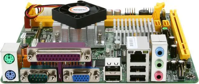 Alt view image 2 of 5 - JetWay JNC94-510-LF Intel Atom D510 BGA559 Intel NM10 Mini ITX Motherboard / CPU Combo