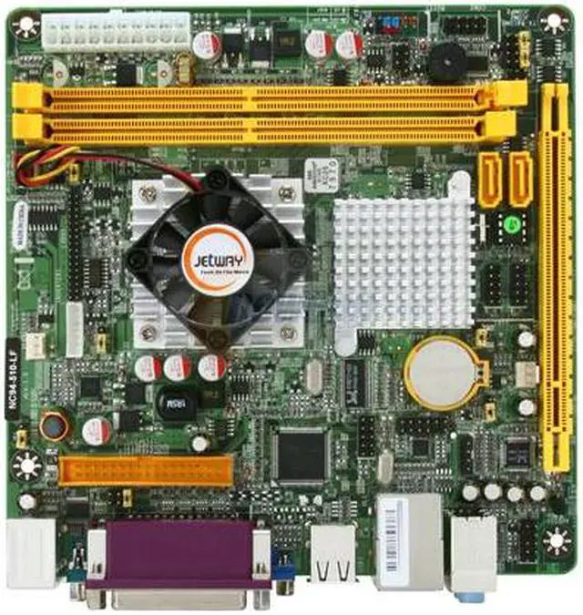 Alt view image 3 of 5 - JetWay JNC94-510-LF Intel Atom D510 BGA559 Intel NM10 Mini ITX Motherboard / CPU Combo
