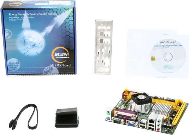 Alt view image 5 of 5 - JetWay JNC94-510-LF Intel Atom D510 BGA559 Intel NM10 Mini ITX Motherboard / CPU Combo