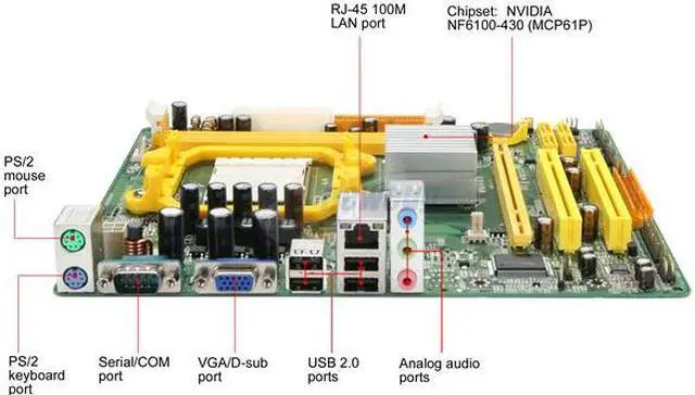 Alt view image 2 of 5 - JetWay JM26GT4-A-LF AM3/AM2+/AM2 NVIDIA NF6100-430 (MCP61P) Micro ATX AMD Motherboard