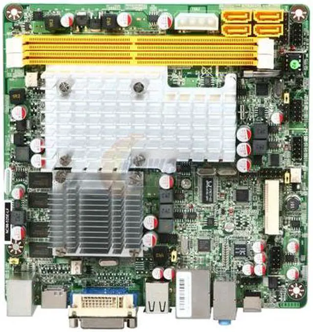 Alt view image 3 of 5 - JetWay JNC98-525E-LF Intel Atom D525 (1.8GHz, dual-core, 1MB L2 Cache) BGA559 Intel NM10 Mini ITX Motherboard / CPU Combo