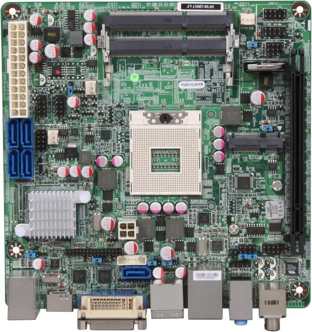 Alt view image 3 of 5 - JetWay JNF98-QM57-LF Socket G (PGA 988) Intel QM57 HDMI Mini ITX Intel Motherboard