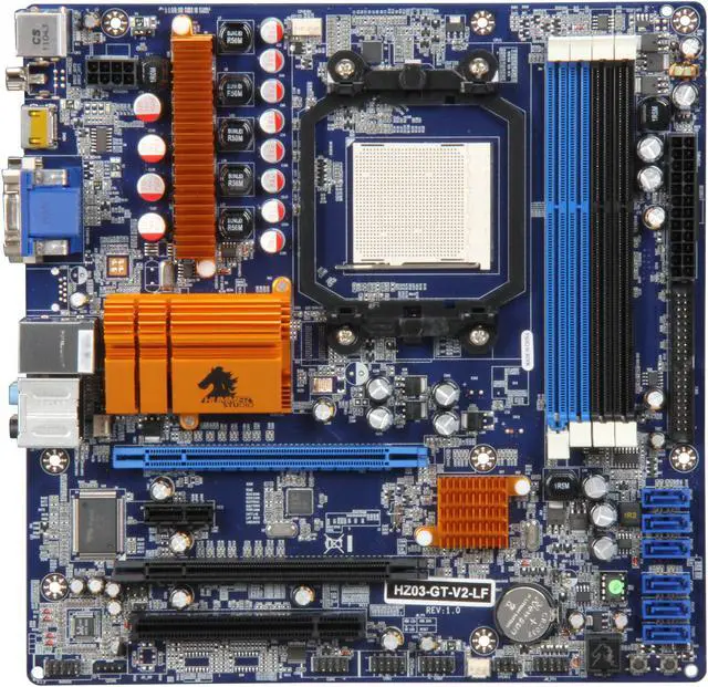 Alt view image 3 of 5 - JetWay JHZ03-GT-V2-LF AM3 AMD 880G HDMI Micro ATX AMD Motherboard
