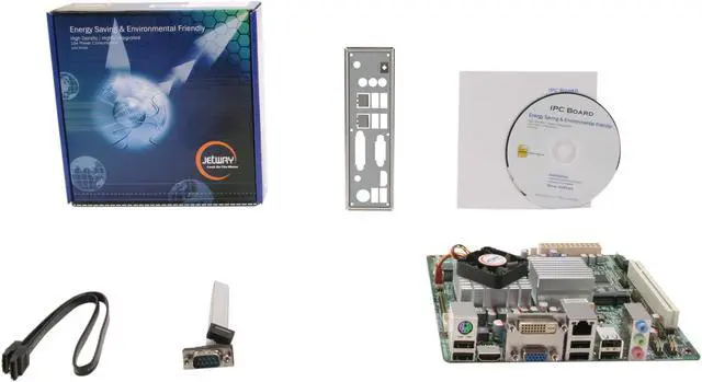 Alt view image 5 of 5 - JetWay JNC85-E350-LF AMD E-350 APU (1.6GHz, Dual-Core) AMD Hudson D1 Mini ITX Motherboard / CPU Combo