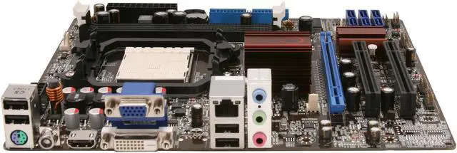 Alt view image 2 of 5 - JetWay JMA3-880GTV2-LF AM3 AMD 880G HDMI Micro ATX AMD Motherboard