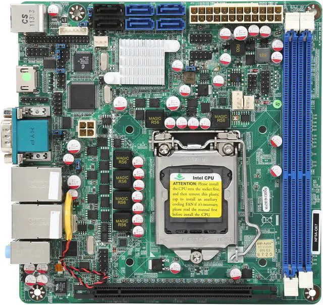 Alt view image 3 of 5 - JetWay JNF9A-Q67 LGA 1155 Intel Q67 HDMI Mini ITX Intel Motherboard