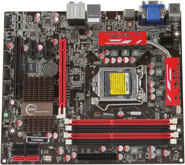 Alt view image 3 of 5 - JetWay JTIZ68MG LGA 1155 Intel Z68 HDMI Micro ATX Intel Motherboard