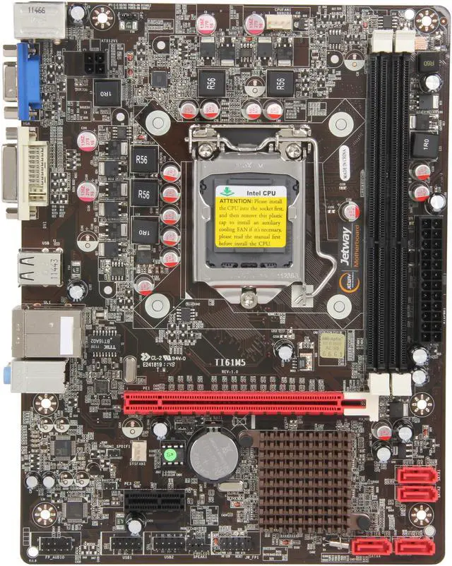 Alt view image 3 of 5 - JetWay JTI61M5 LGA 1155 Intel H61 Micro ATX Intel Motherboard