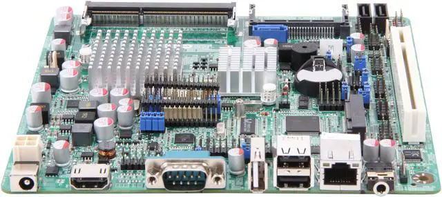 Alt view image 2 of 5 - JetWay JNF9C-2600 Intel Atom N2600 (1.6GHz, Dual-Core) Intel NM10 Mini ITX Motherboard / CPU Combo