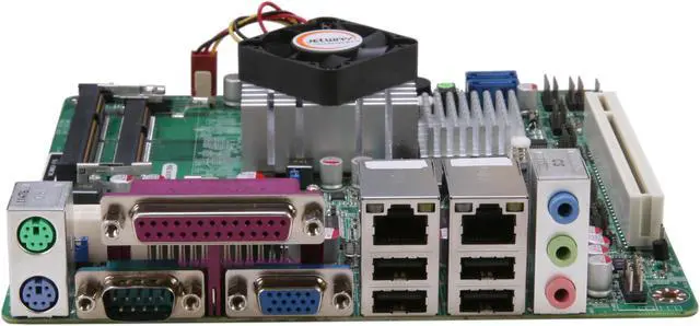 Alt view image 2 of 5 - JetWay JNC9MGL-525 Intel Atom D525 (1.8GHz, Dual-Core) Intel NM10 Mini ITX Motherboard / CPU Combo