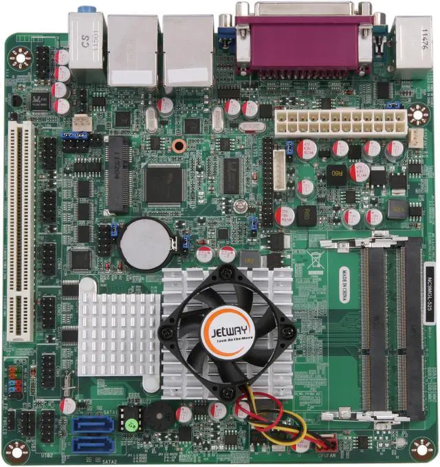Alt view image 3 of 5 - JetWay JNC9MGL-525 Intel Atom D525 (1.8GHz, Dual-Core) Intel NM10 Mini ITX Motherboard / CPU Combo